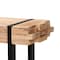 Baxton Studio Henson Rustic and Industrial Natural Brown Finished Wood and Black Finished Metal Bench 179-11407-Zoro - alternate 5